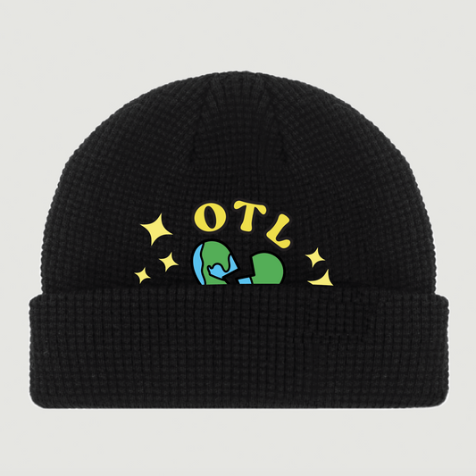 ONLY THE LONELY WAFFLE BEANIE (BLACK)