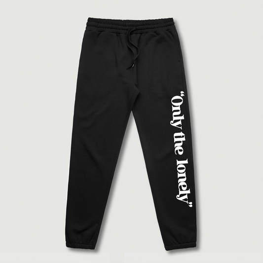 ONLY THE LONELY LOGO SWEATPANTS (BLACK/WHITE)