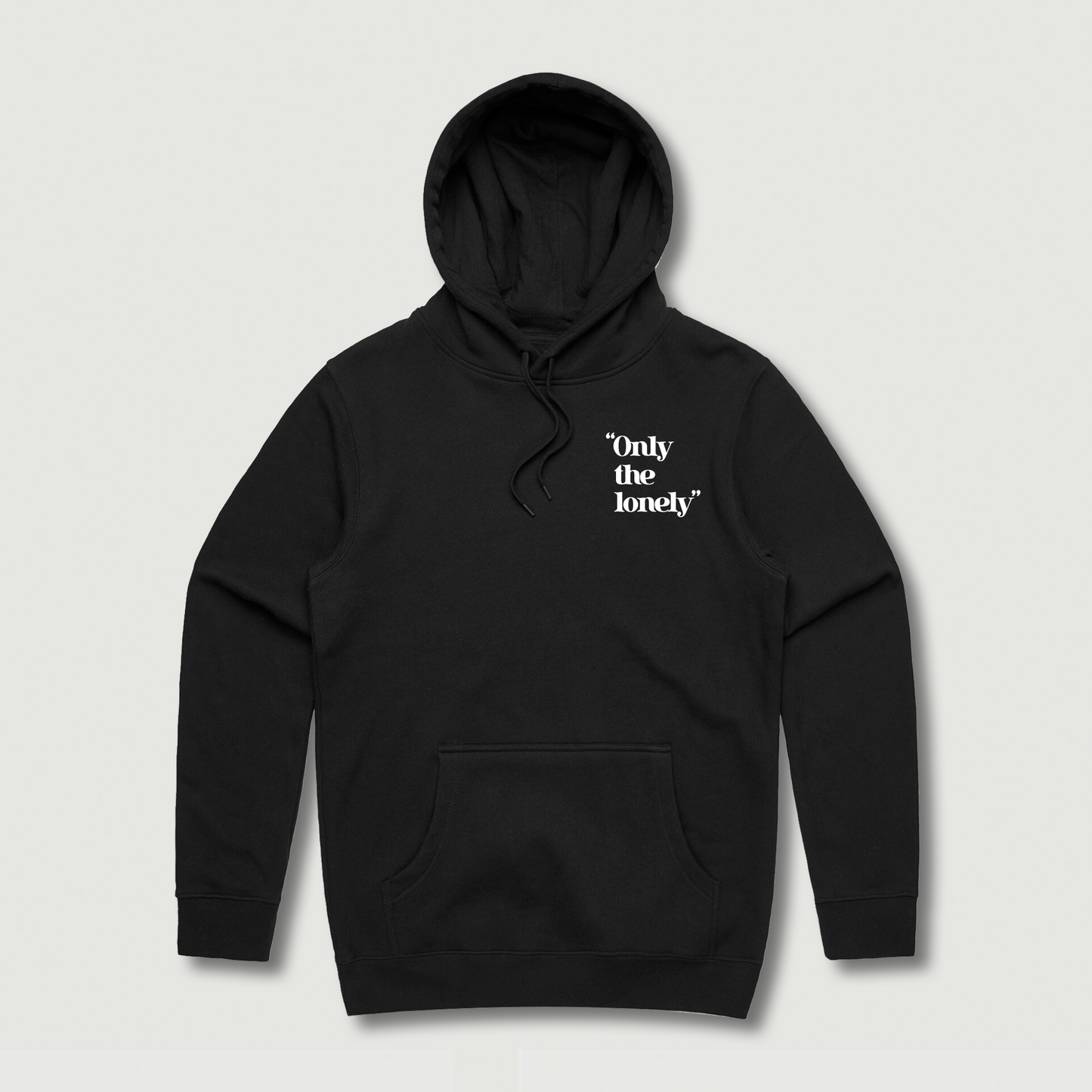 ONLY THE LONELY LOGO HOODIE (BLACK/WHITE)