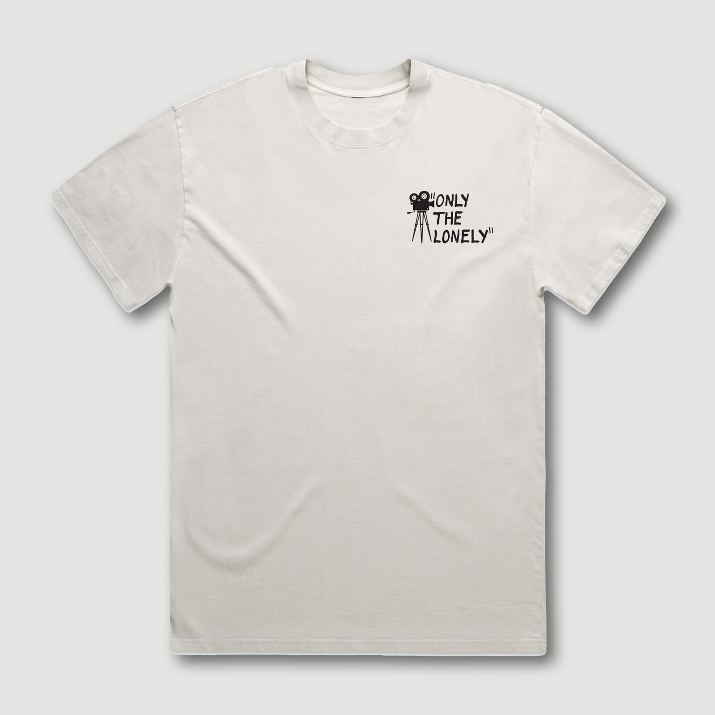 ONLY THE LONELY FRENCH CINEMA SHORT SLEEVE T-SHIRT (FADED BONE)