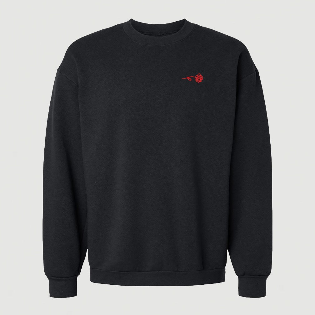 ONLY THE LONELY ROSE CREWNECK (BLACK)