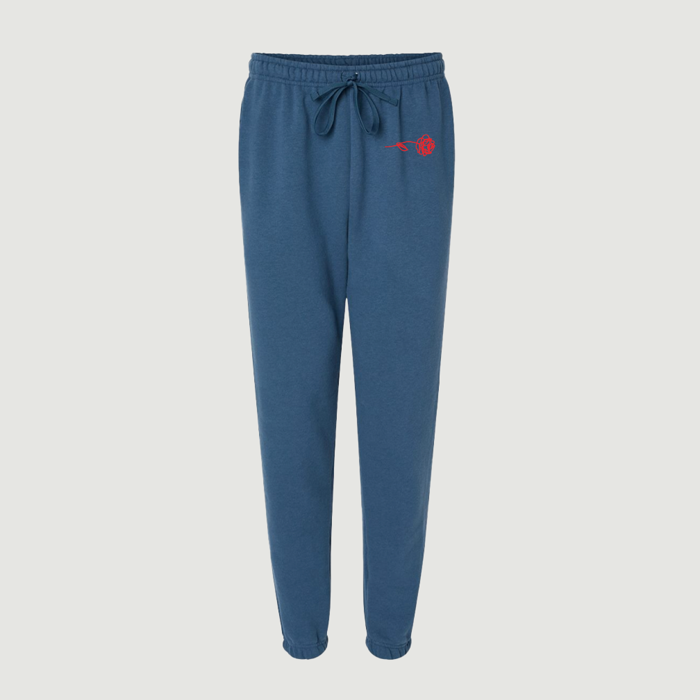 ONLY THE LONELY "ROSE" SWEATPANTS (SEA BLUE)