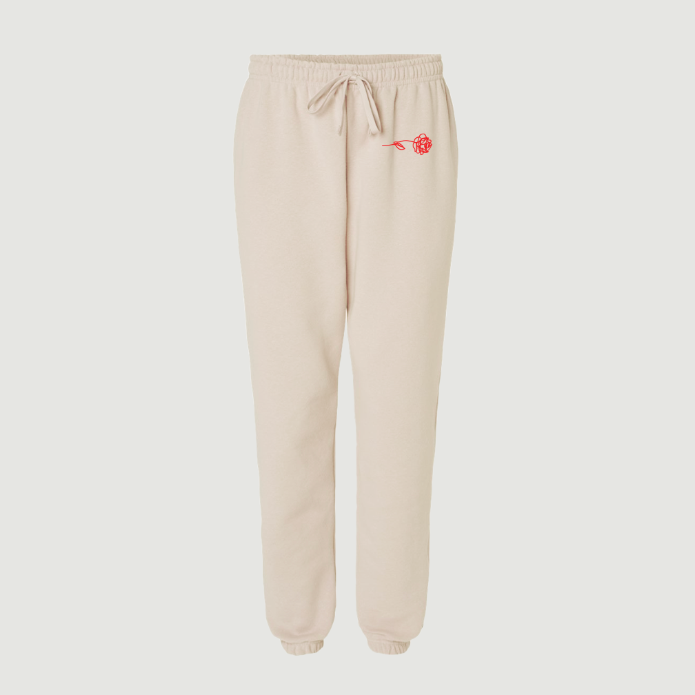ONLY THE LONELY "ROSE" SWEATPANTS (BONE)