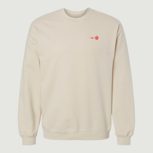 ONLY THE LONELY ROSE CREWNECK (BONE)