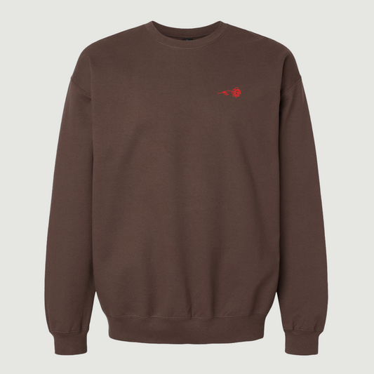 ONLY THE LONELY ROSE CREWNECK (BROWN)