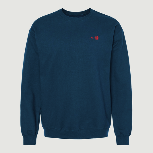ONLY THE LONELY ROSE CREWNECK (SEA BLUE)