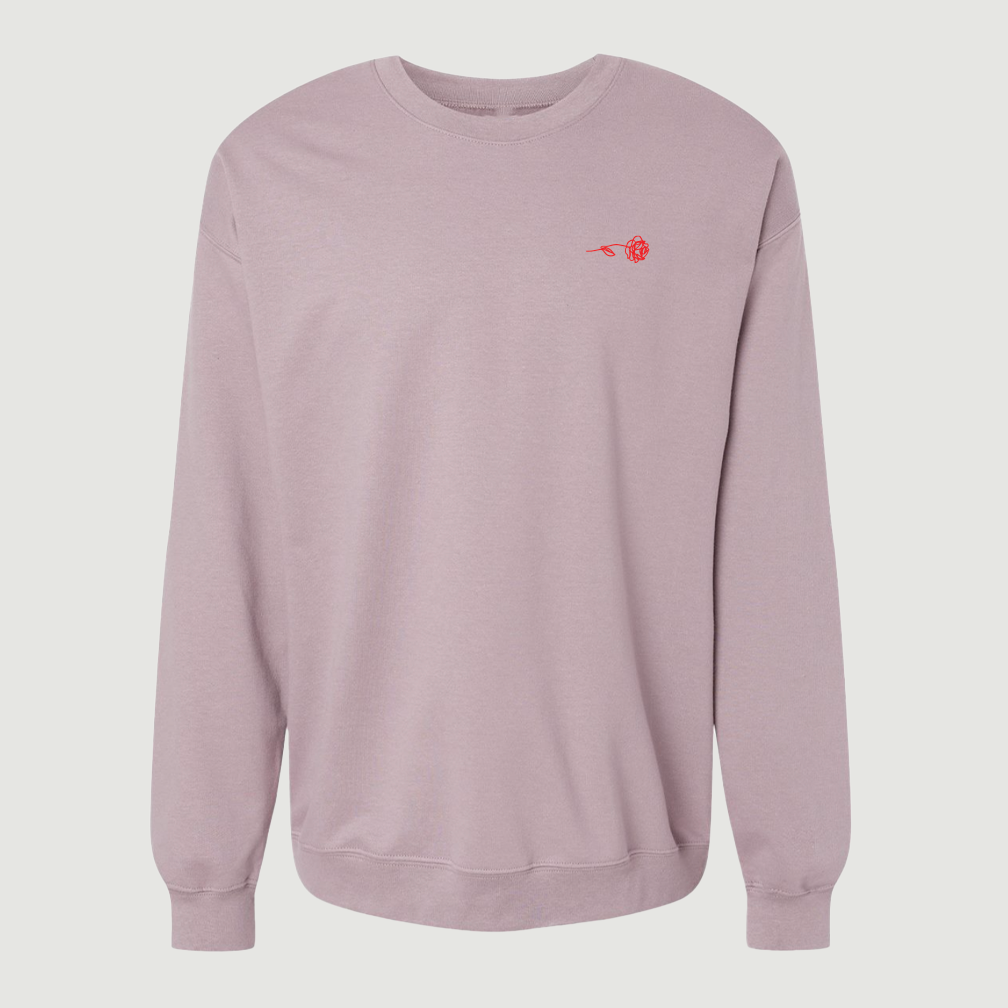 ONLY THE LONELY ROSE CREWNECK (BLUSH)