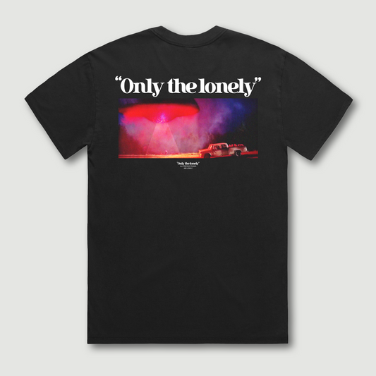 ONLY THE LONELY NIGHT MOVES SHORT SLEEVE T-SHIRT (FADED BLACK)