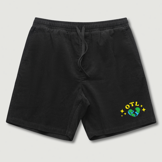 ONLY THE LONELY CORDUROY SHORT (BLACK)