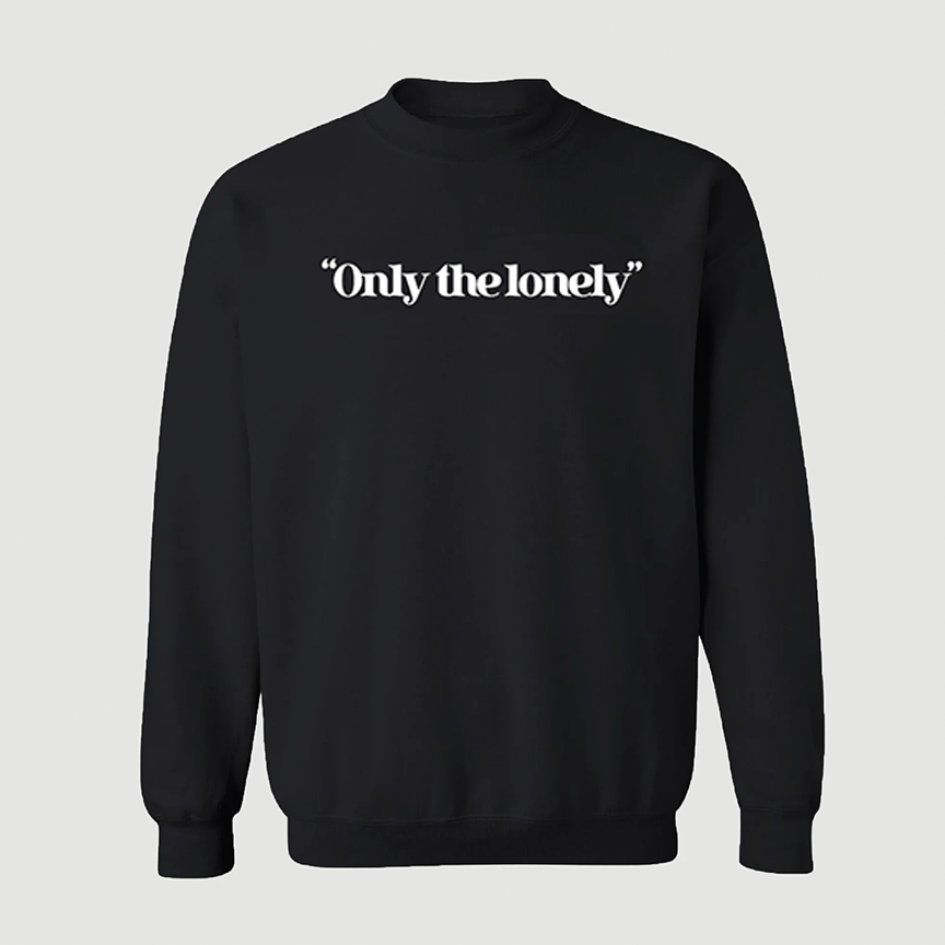 ONLY THE LONELY "NIGHT MOVES" CREWNECK (BLACK/WHITE)
