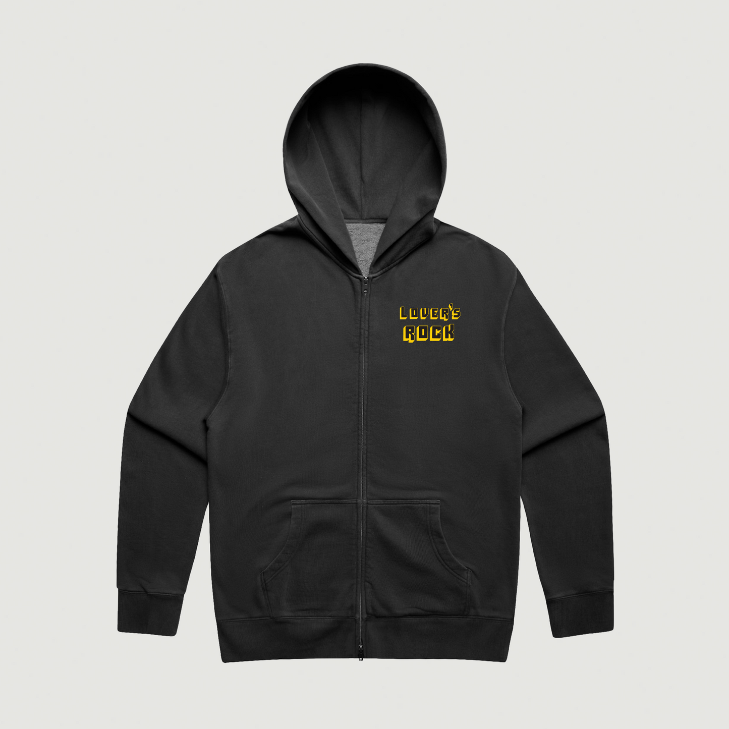 ONLY THE LONELY LOVER’S ROCK ZIP UP HOODIE (FADED BLACK)