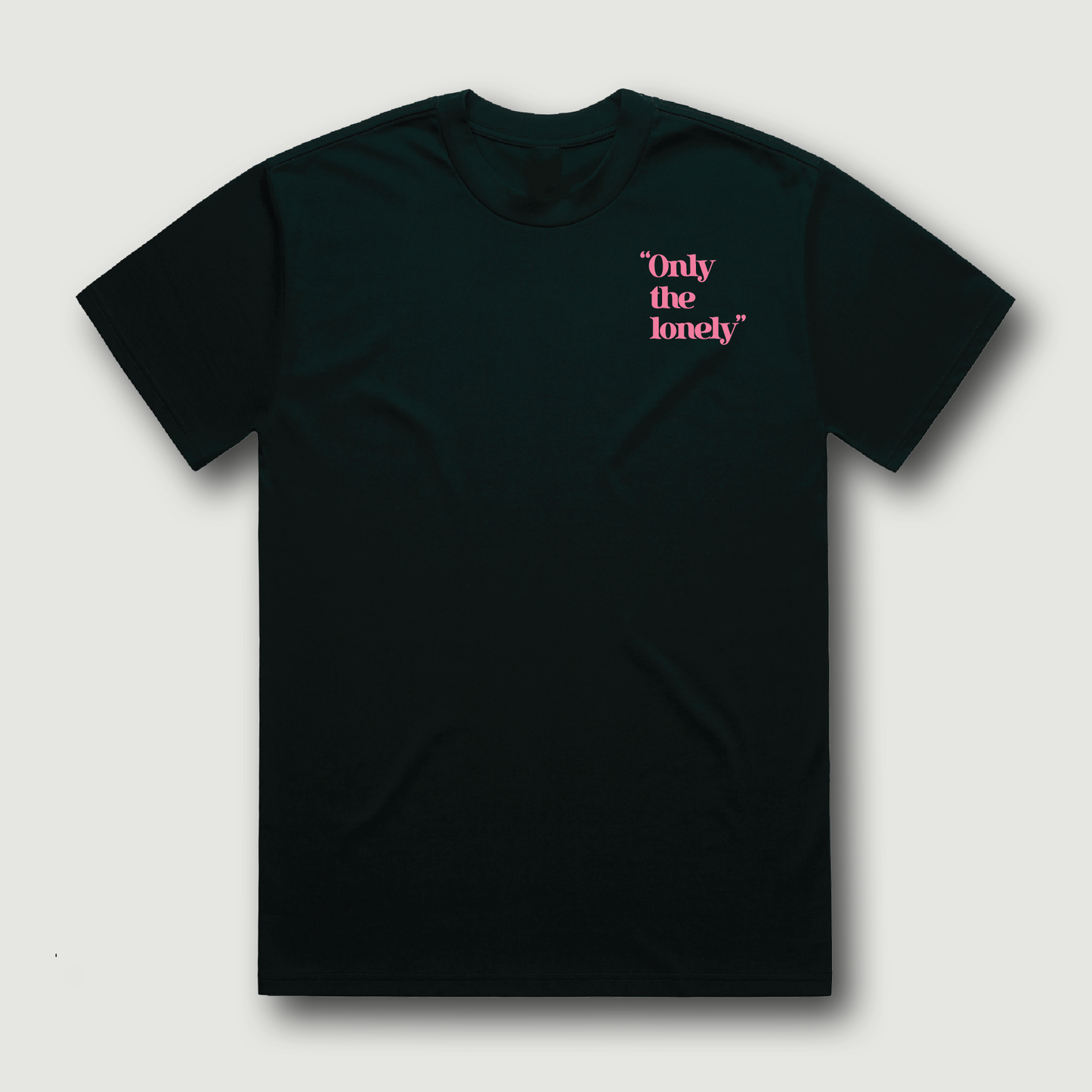 ONLY THE LONELY LOGO SHORT SLEEVE T-SHIRT (PINE GREEN/BUBBLE GUM PINK)