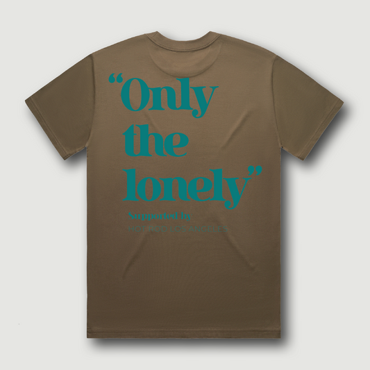 ONLY THE LONELY LOGO SHORT SLEEVE T-SHIRT (WALNUT/TEAL)