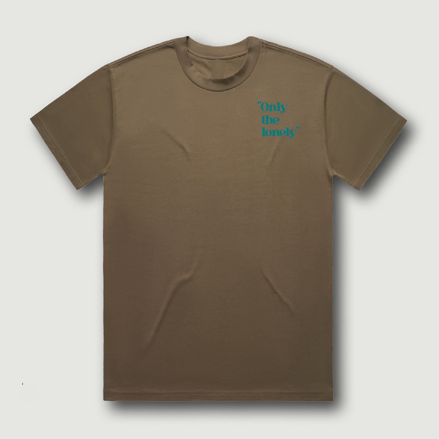 ONLY THE LONELY LOGO SHORT SLEEVE T-SHIRT (WALNUT/TEAL)